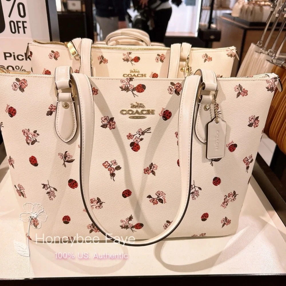 Coach Ladybug Floral Tote Bag (EUC) w/ Tags - Picture 8 of 8